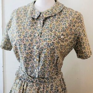 50's Vintage Floral Dress Size L/XL